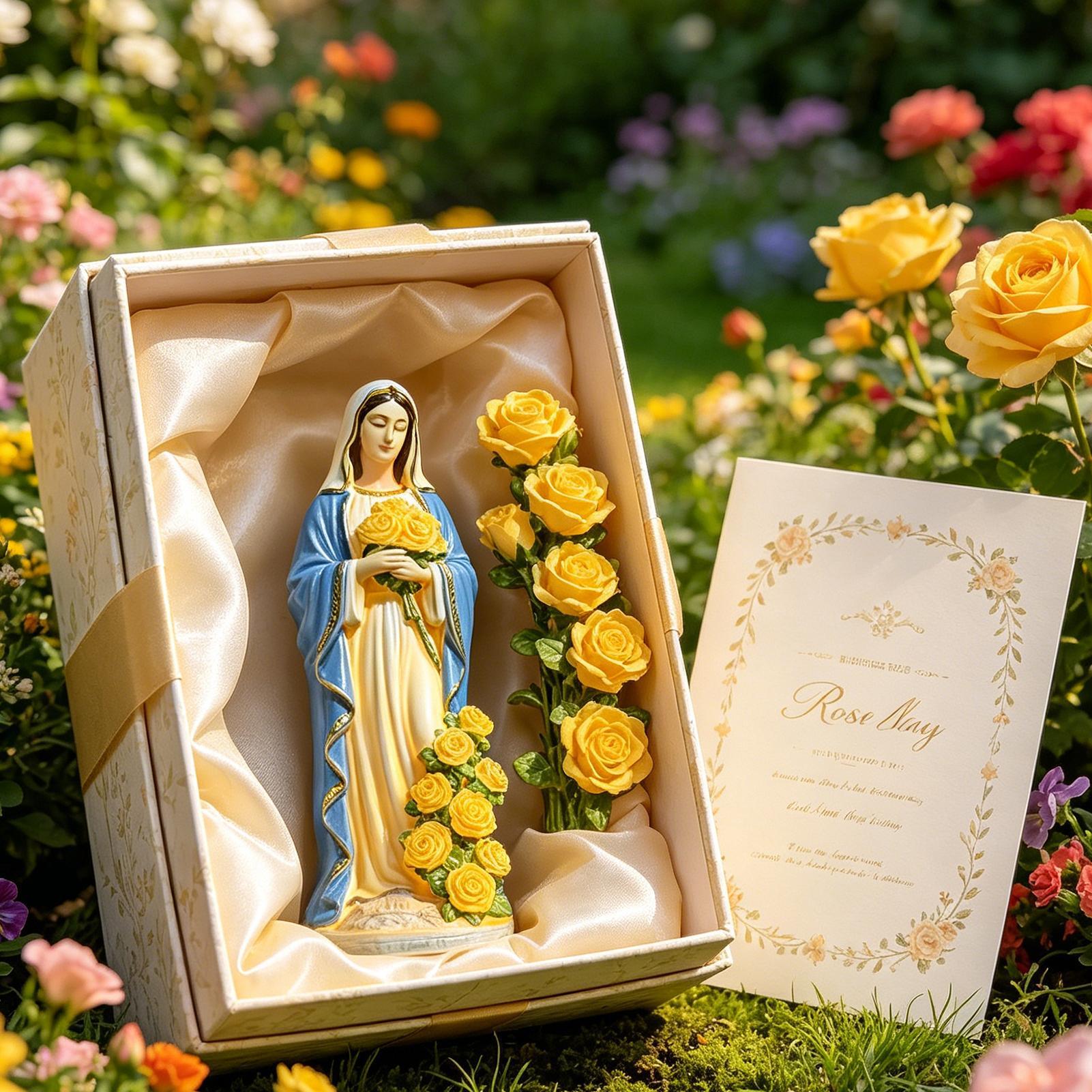Crafting Resin - Statua Matki Boskiej zasilana energią słoneczną,