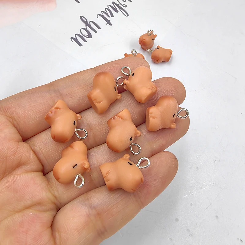 Resin Crafts Diy - 10 szt. Urocze Małe Zawieszki Kapibary
