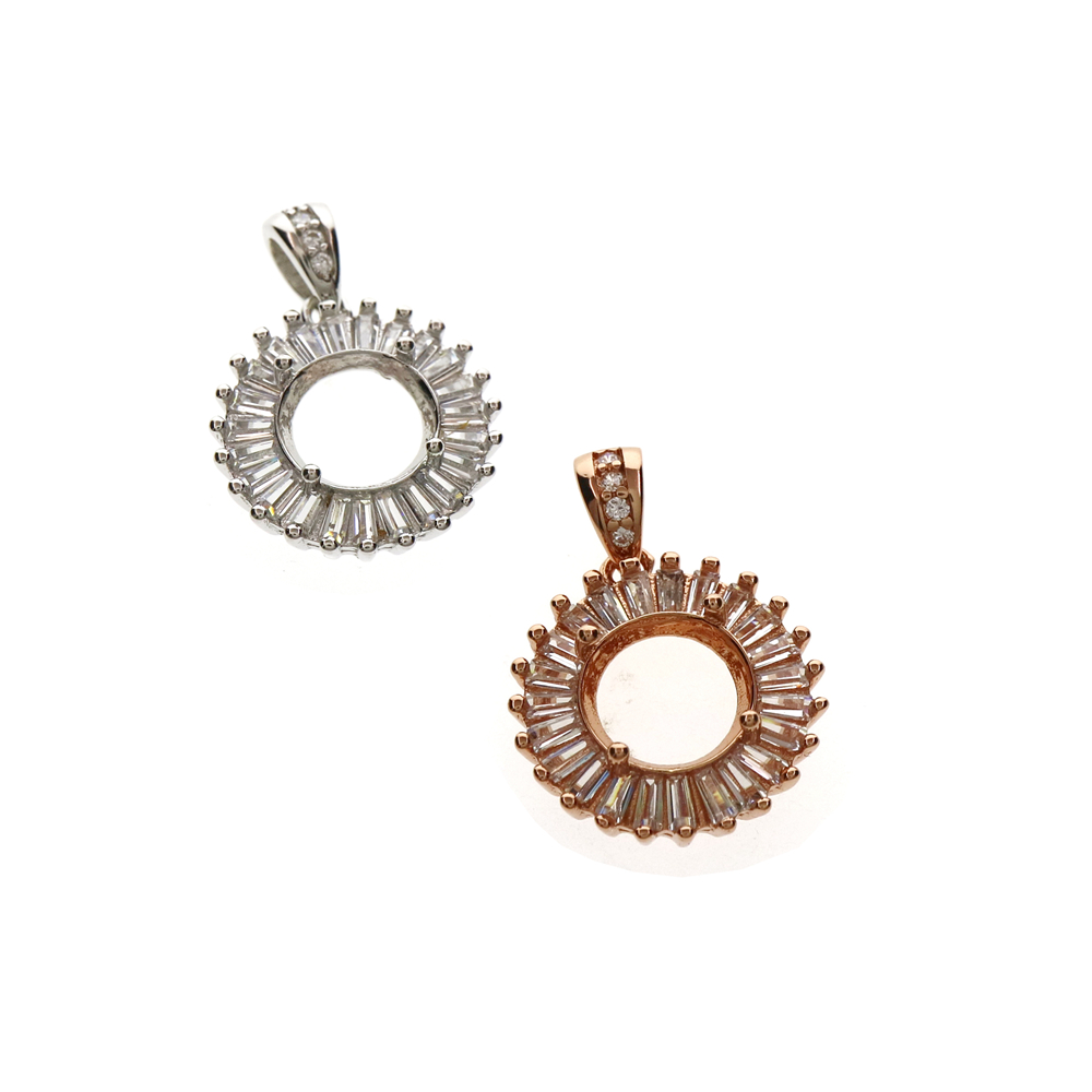 4-12MM okrągły Bezel różowe zł – Bezels Set Pendant recenzja i cena