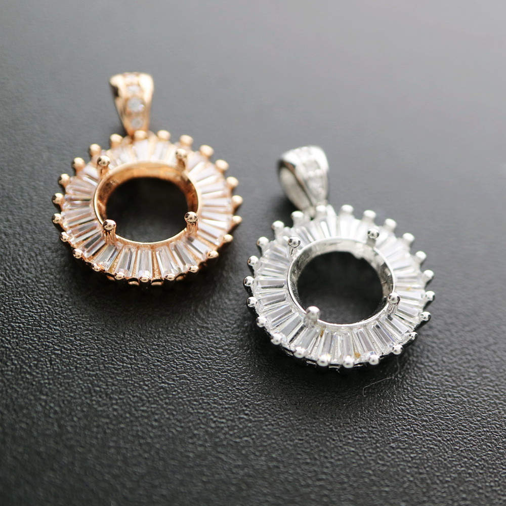4-12MM okrągły Bezel różowe zł – Bezels Set Pendant recenzja i cena