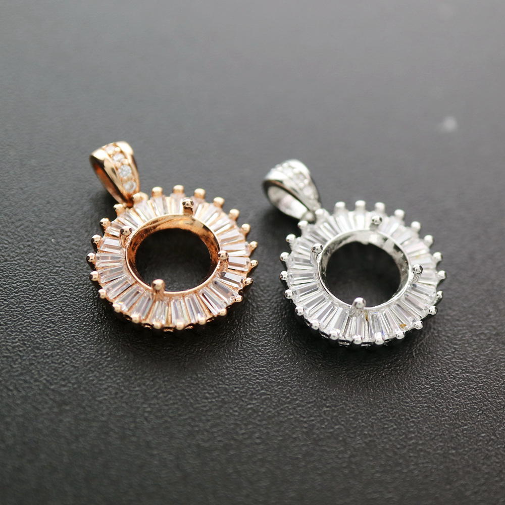 4-12MM okrągły Bezel różowe zł – Bezels Set Pendant recenzja i cena